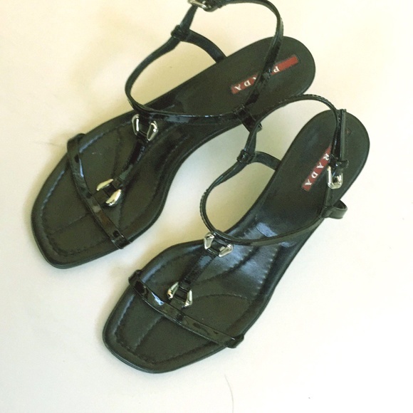 Prada Women's Strappy Sandal Heels sz 5.5 - Picture 5 of 16